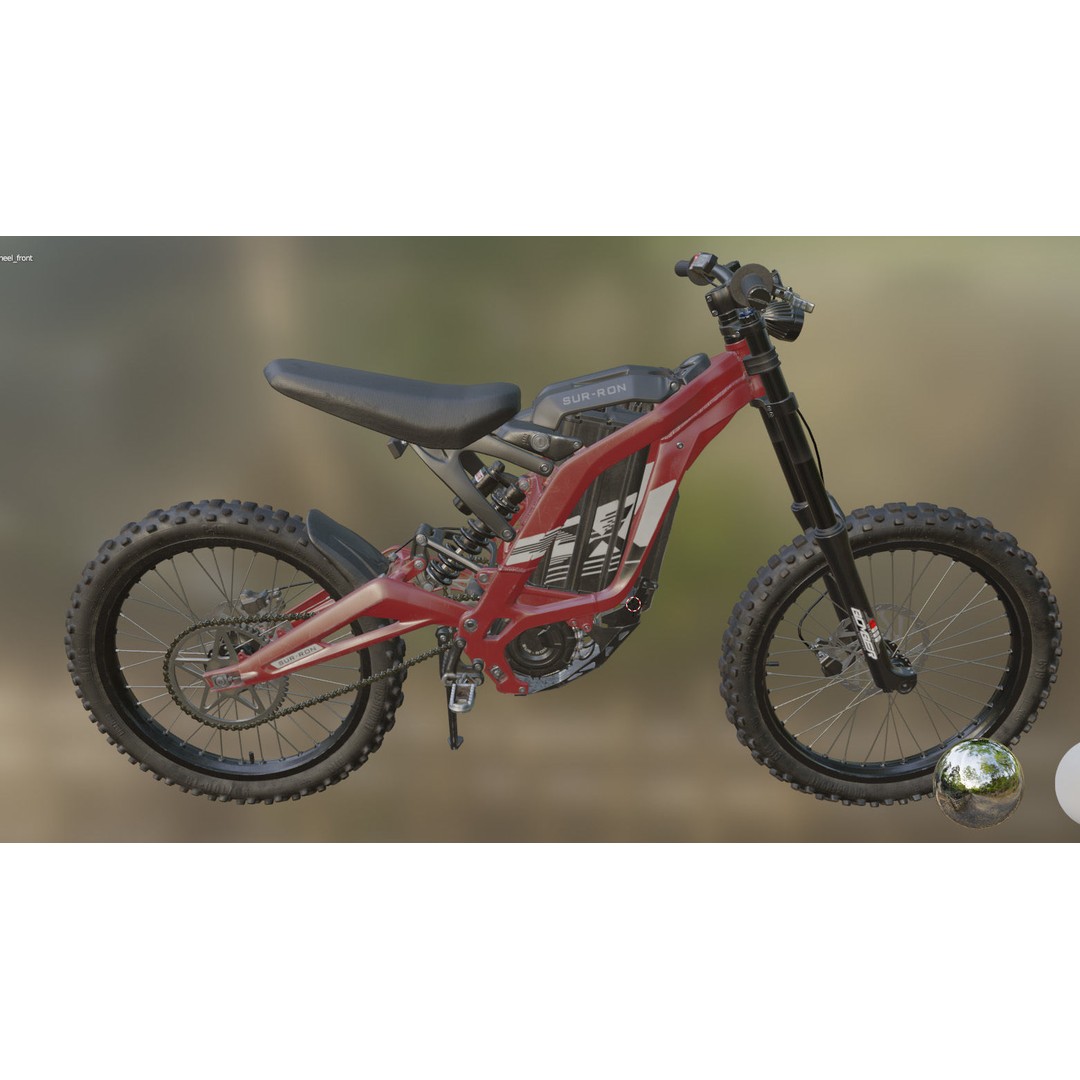 Electric Bike Surron X 3D Model – Highly Detailed Game-Ready Asset, FBX - View 9