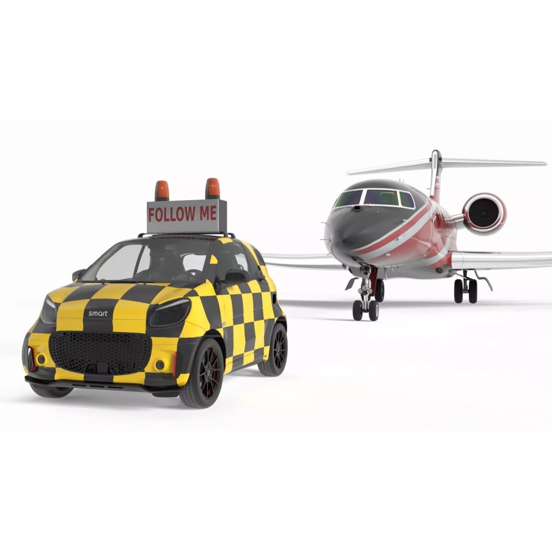 Private Jet 3D Model – Luxury Aircraft with Smart Follow Me Car - View 11