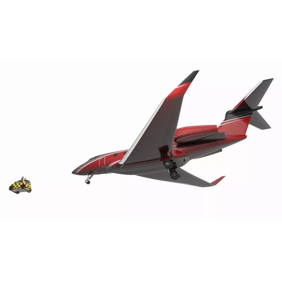 Private Jet 3D Model – Luxury Aircraft with Smart Follow Me Car - View 16