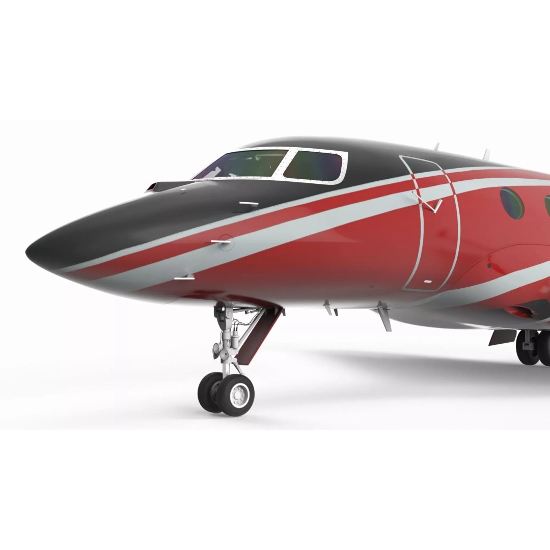 Private Jet 3D Model – Luxury Aircraft with Smart Follow Me Car - View 17