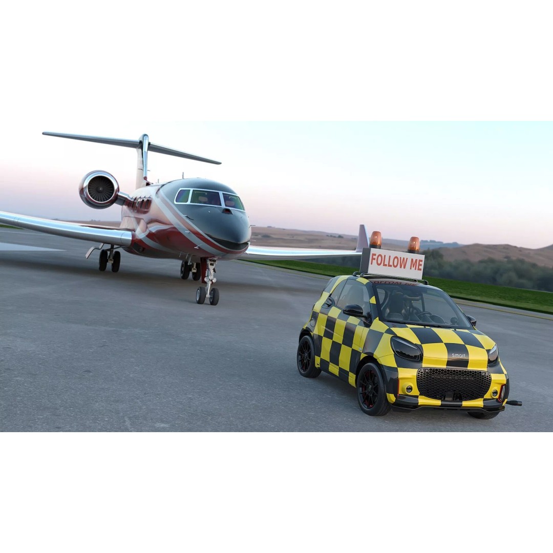 Private Jet 3D Model – Luxury Aircraft with Smart Follow Me Car - View 2