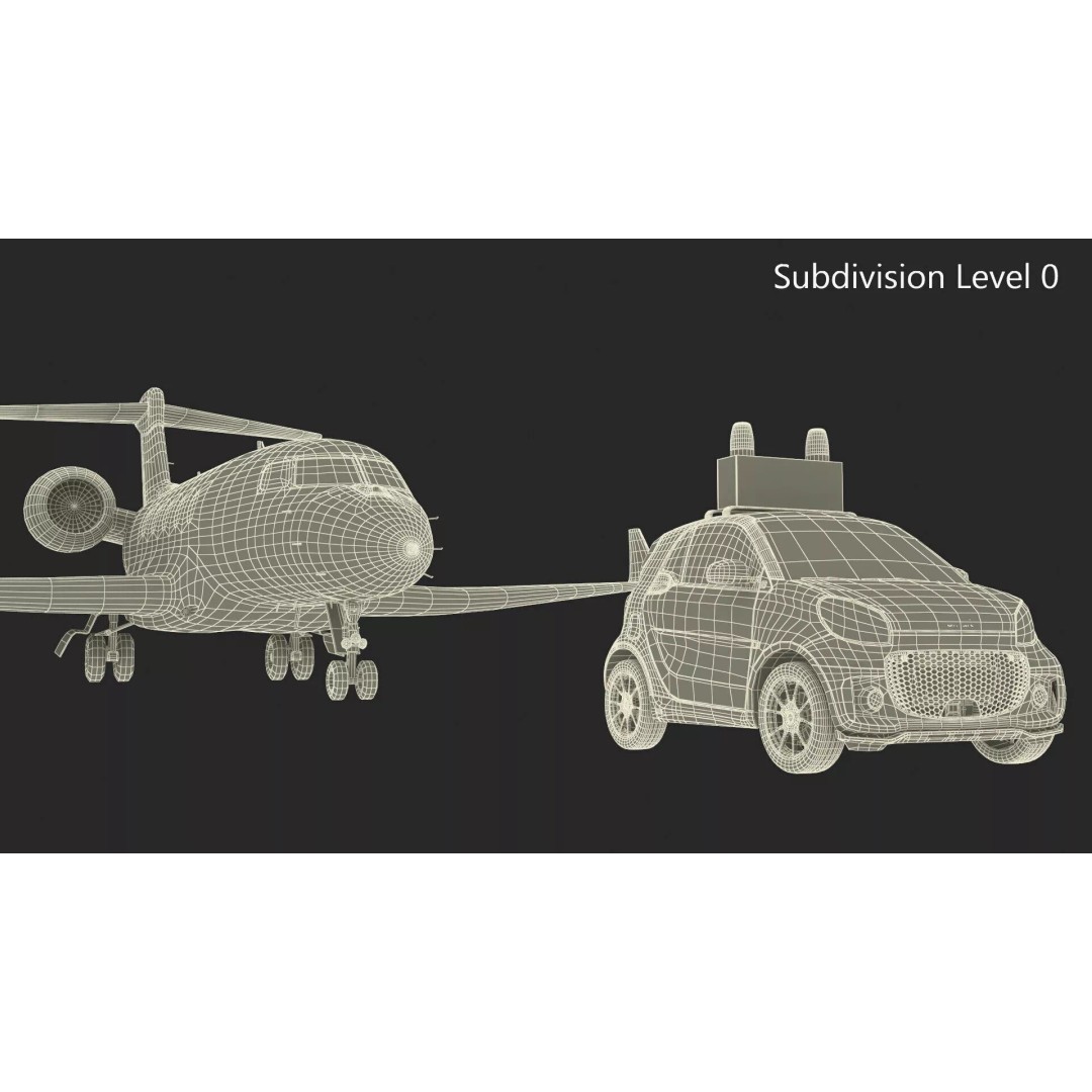 Private Jet 3D Model – Luxury Aircraft with Smart Follow Me Car - View 25