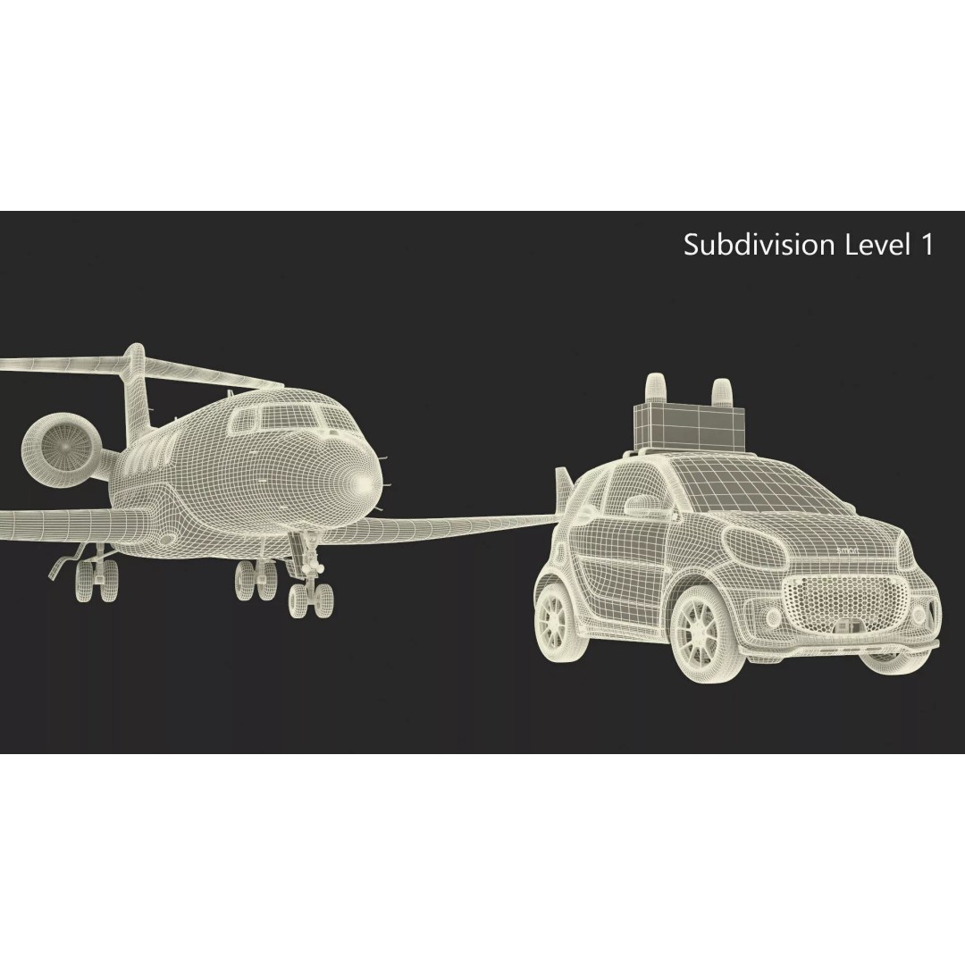Private Jet 3D Model – Luxury Aircraft with Smart Follow Me Car - View 26