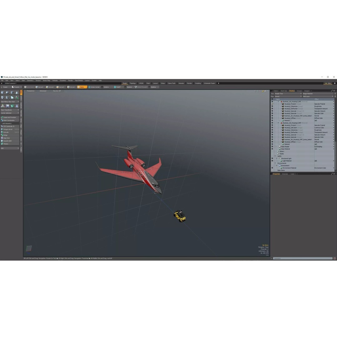 Private Jet 3D Model – Luxury Aircraft with Smart Follow Me Car - View 31