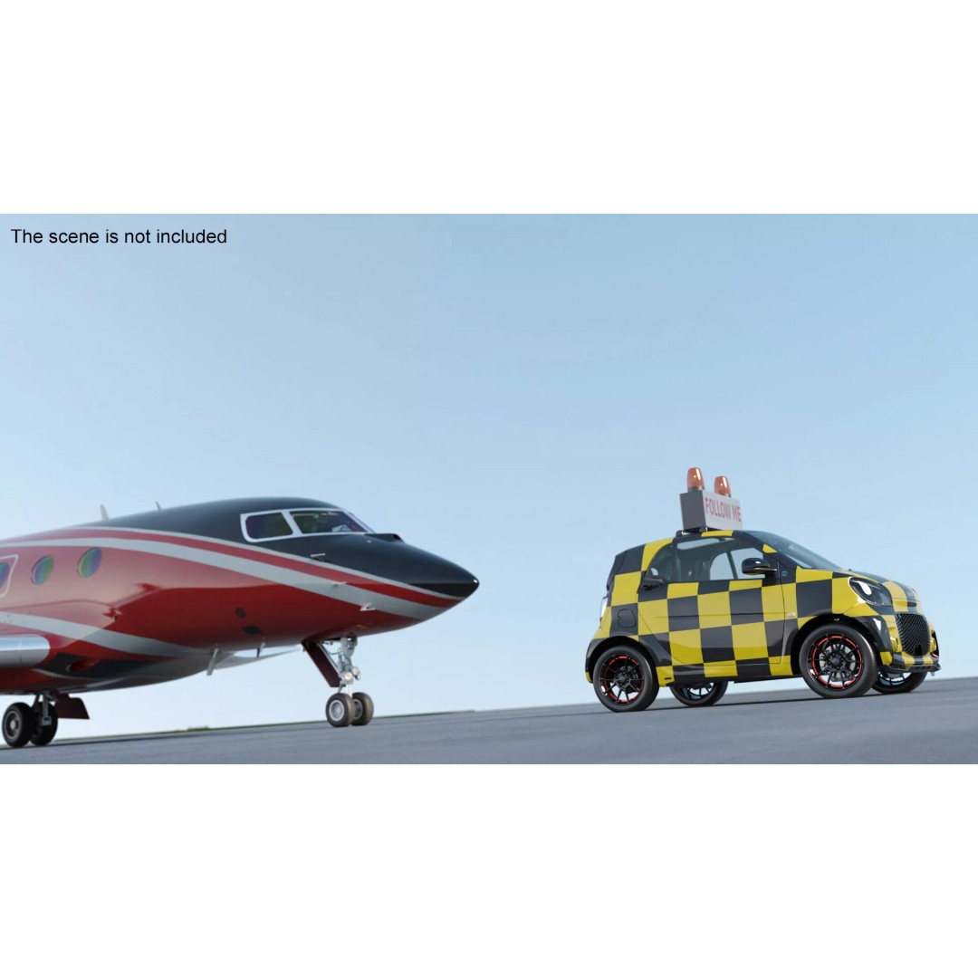 Private Jet 3D Model – Luxury Aircraft with Smart Follow Me Car - View 5