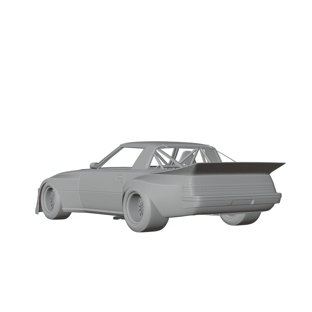 Mazda RX-7 SA22C 3D Model – High Poly Game Asset, FBX & OBJ Formats - View 13