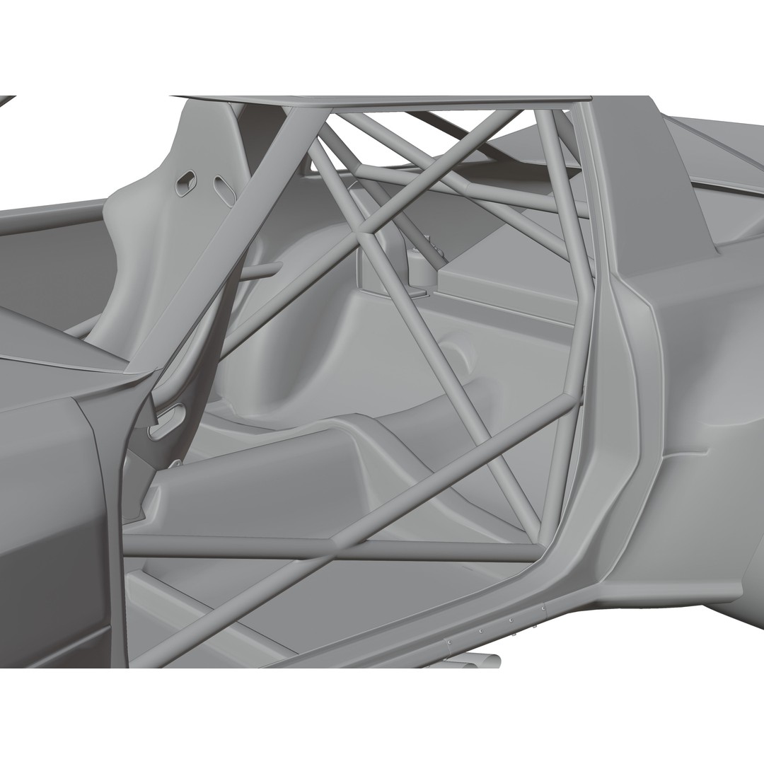 Mazda RX-7 SA22C 3D Model – High Poly Game Asset, FBX & OBJ Formats - View 15
