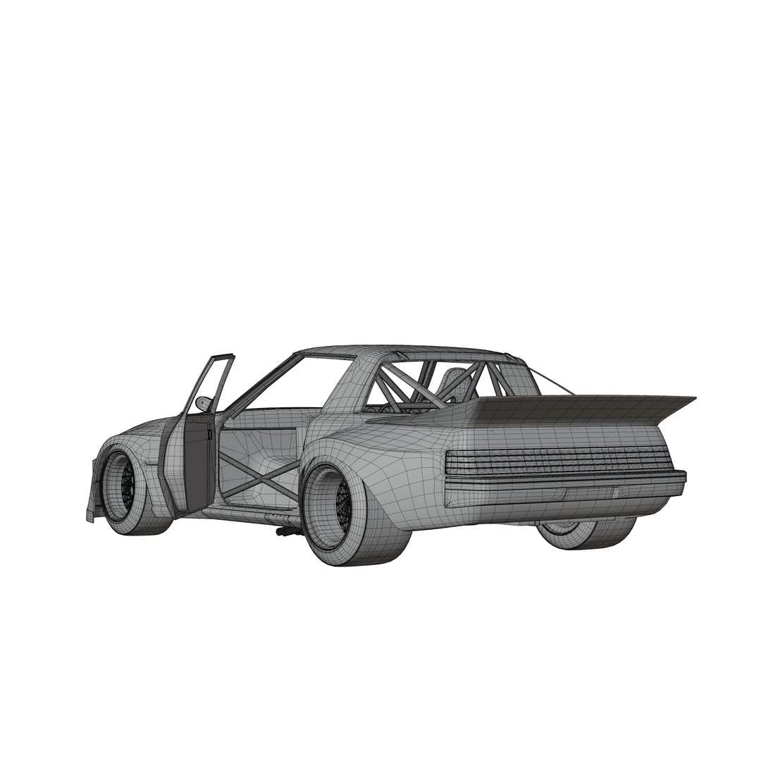 Mazda RX-7 SA22C 3D Model – High Poly Game Asset, FBX & OBJ Formats - View 21
