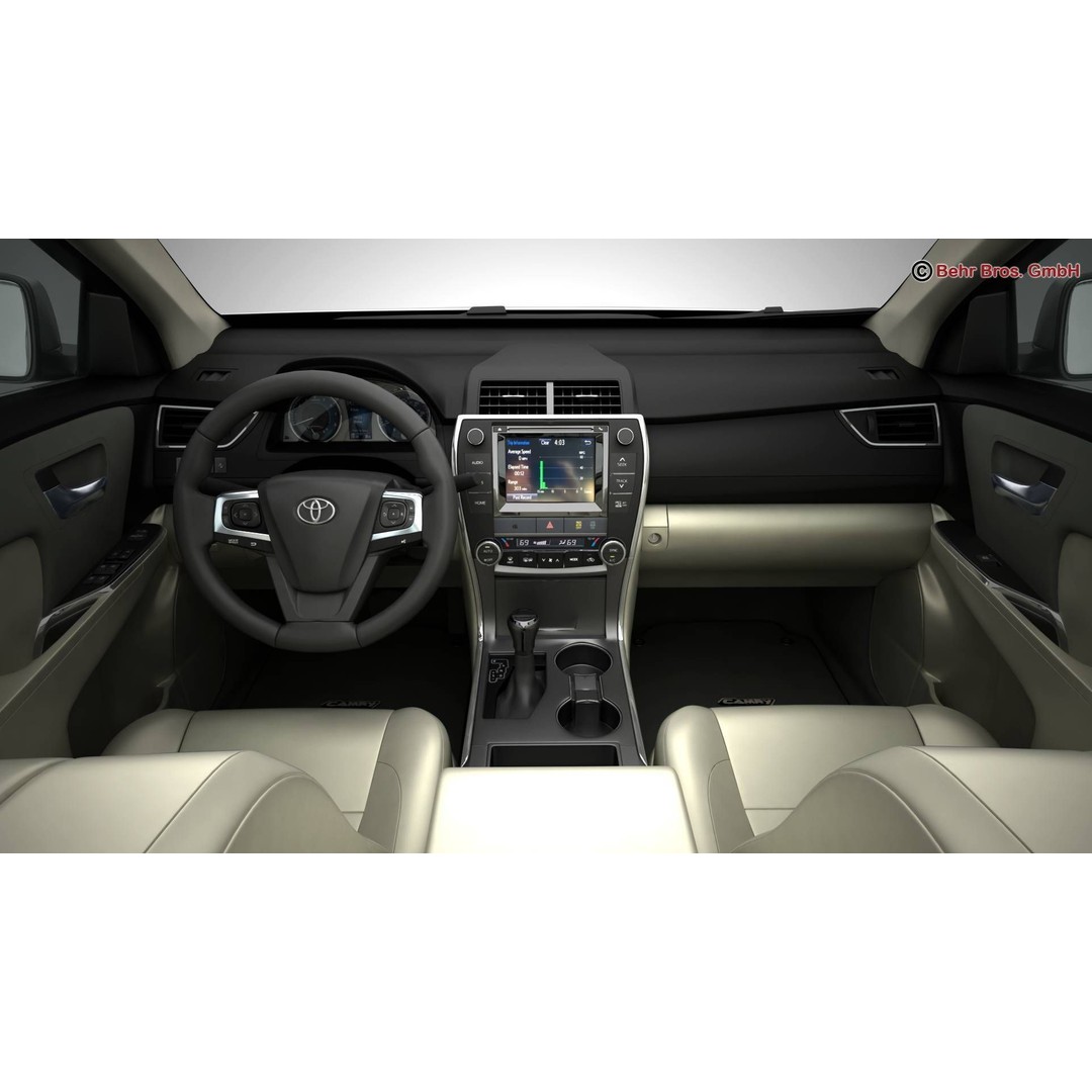 Toyota Camry 2015 3D Model – High Poly Detailed Sedan, FBX/OBJ - View 15