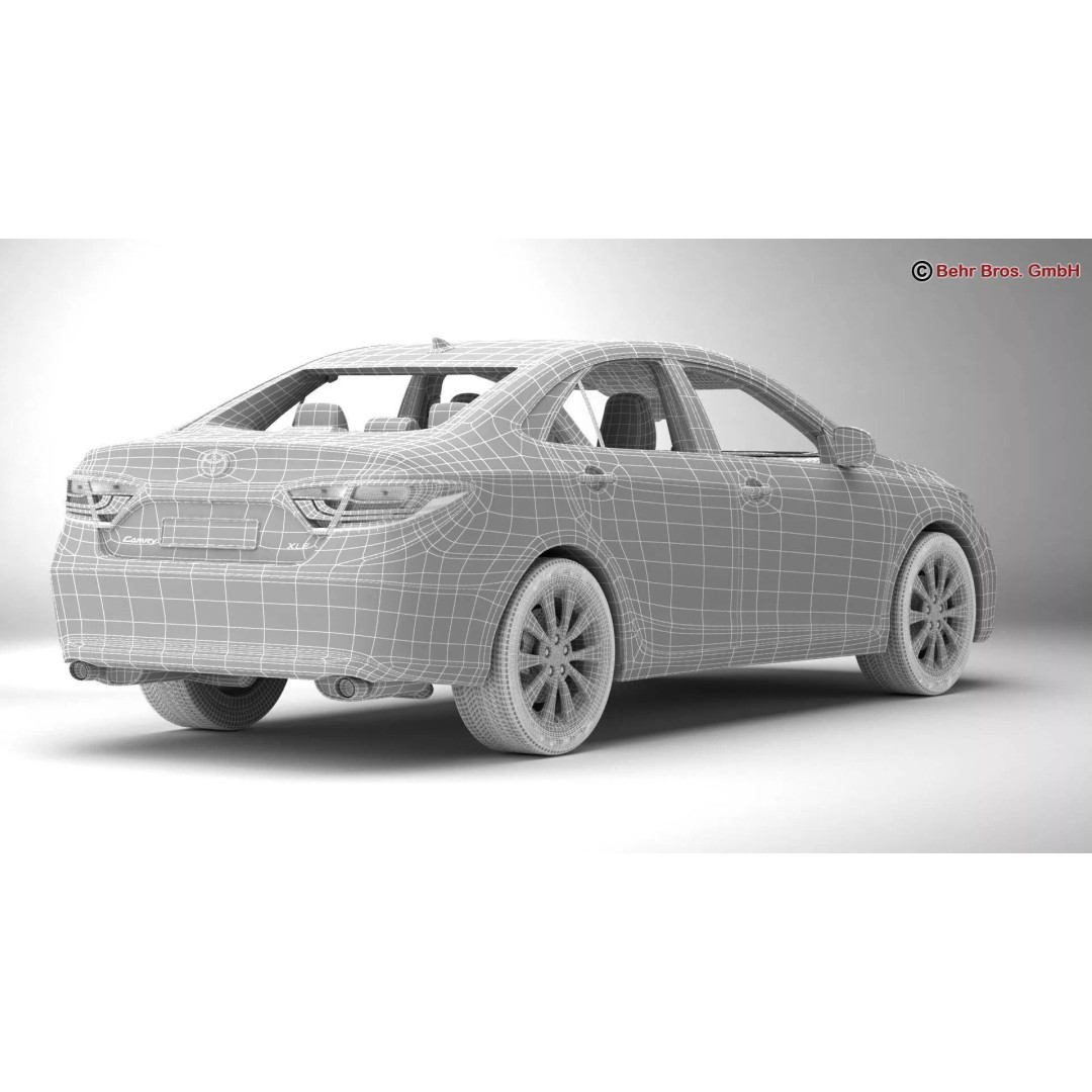 Toyota Camry 2015 3D Model – High Poly Detailed Sedan, FBX/OBJ - View 19
