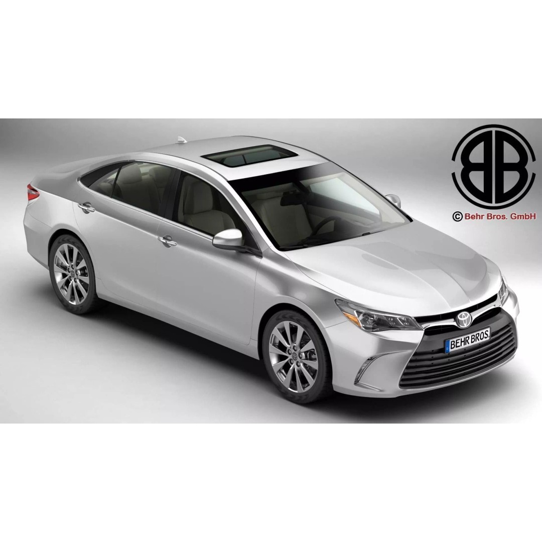 Toyota Camry 2015 3D Model – High Poly Detailed Sedan, FBX/OBJ - View 2