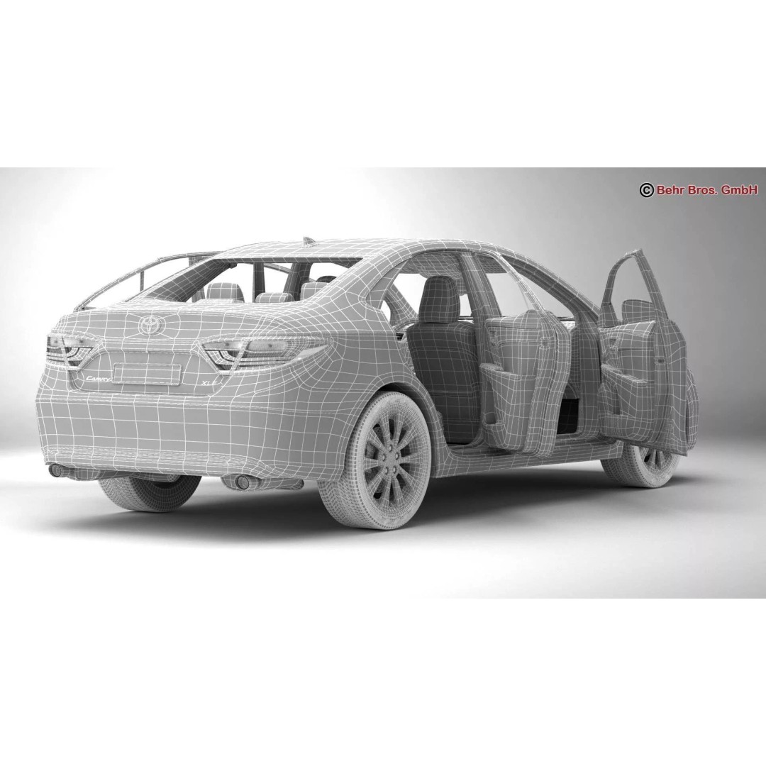 Toyota Camry 2015 3D Model – High Poly Detailed Sedan, FBX/OBJ - View 20