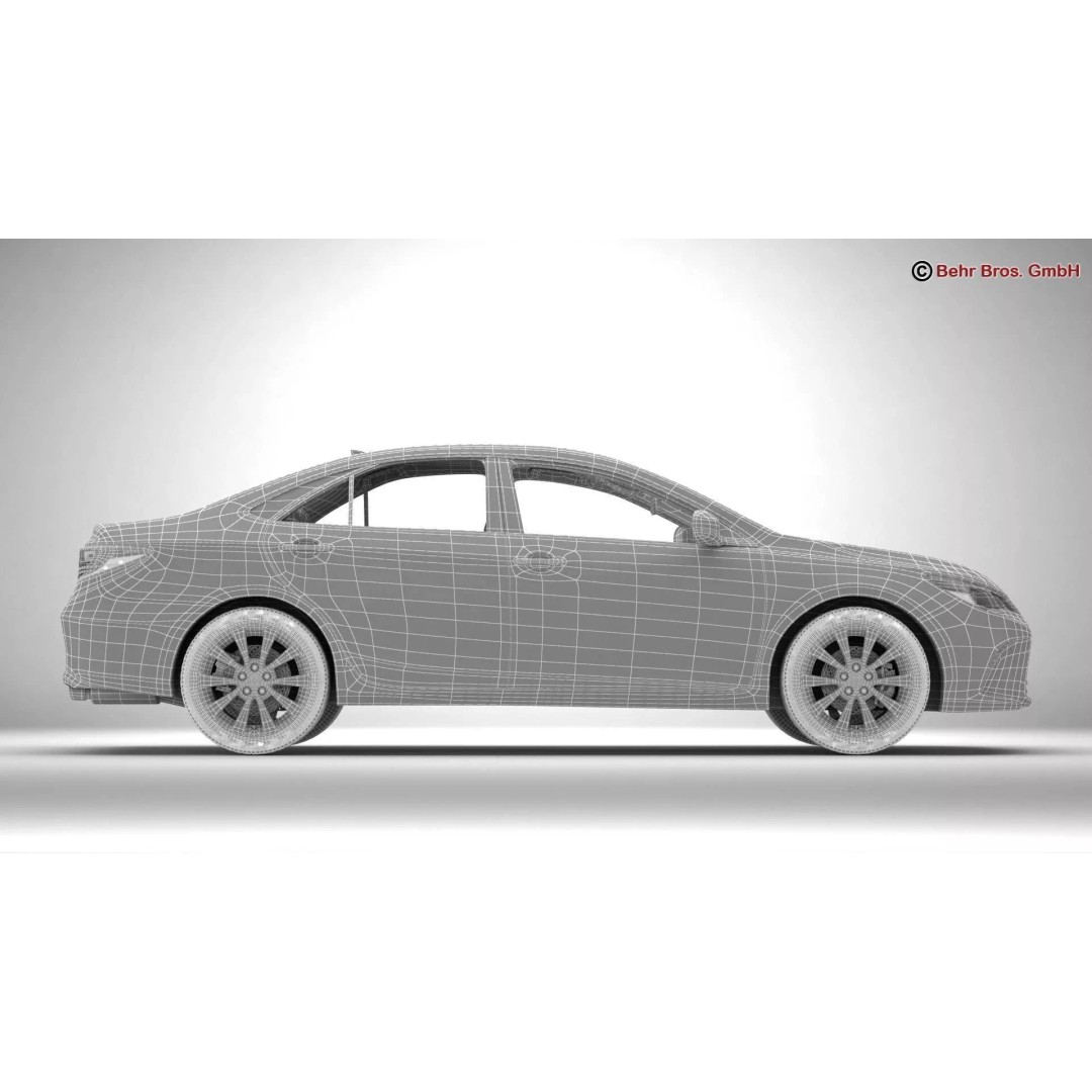 Toyota Camry 2015 3D Model – High Poly Detailed Sedan, FBX/OBJ - View 21