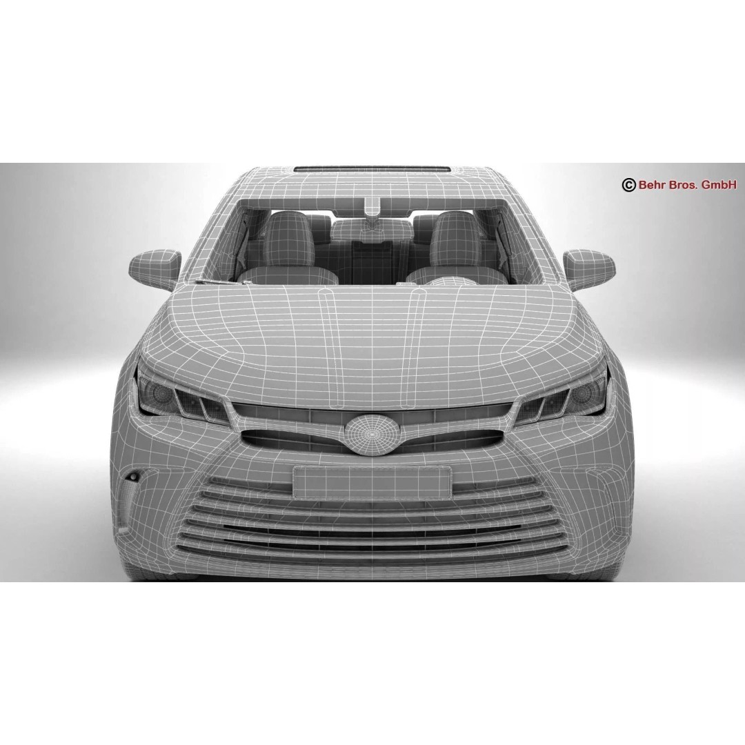 Toyota Camry 2015 3D Model – High Poly Detailed Sedan, FBX/OBJ - View 22