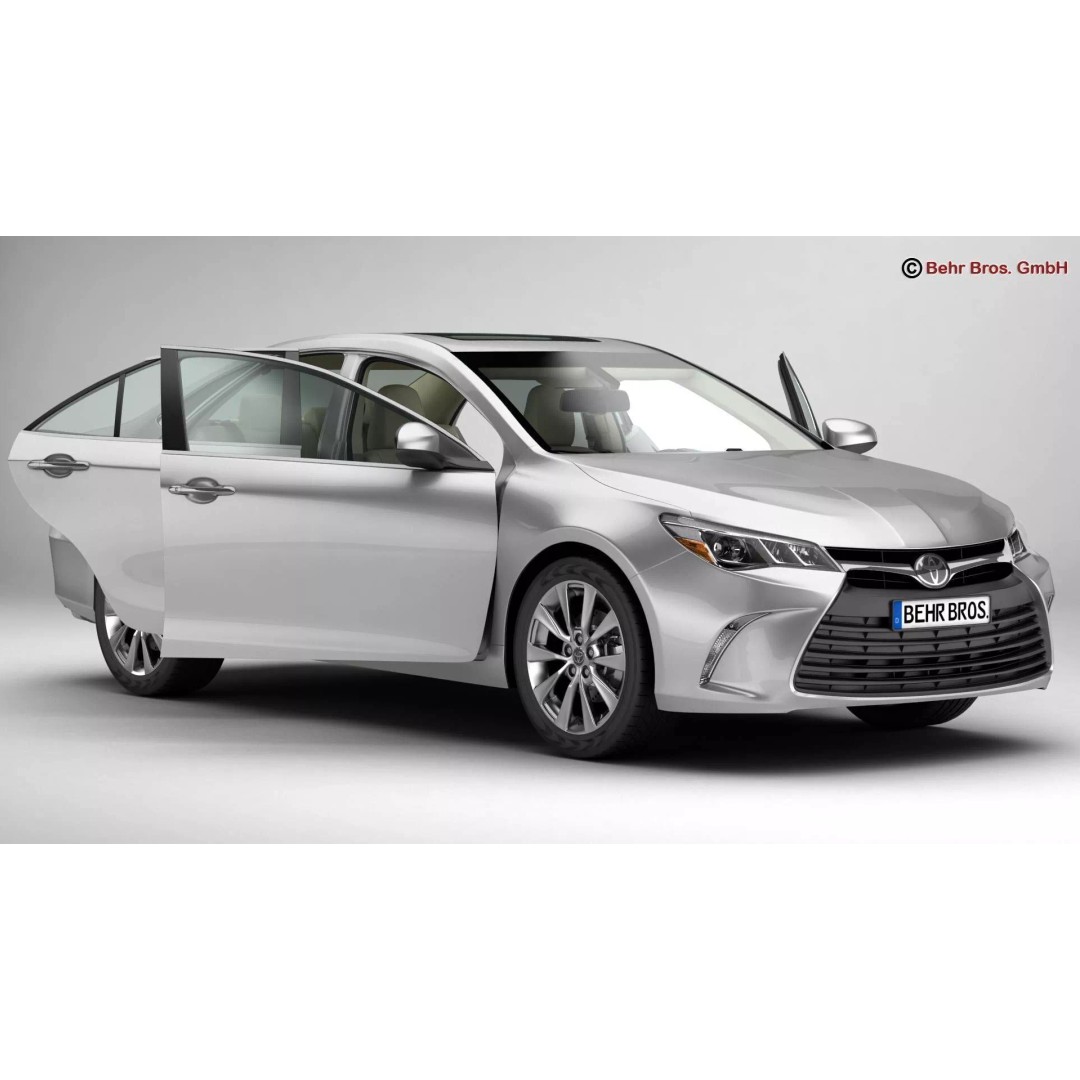 Toyota Camry 2015 3D Model – High Poly Detailed Sedan, FBX/OBJ - View 4
