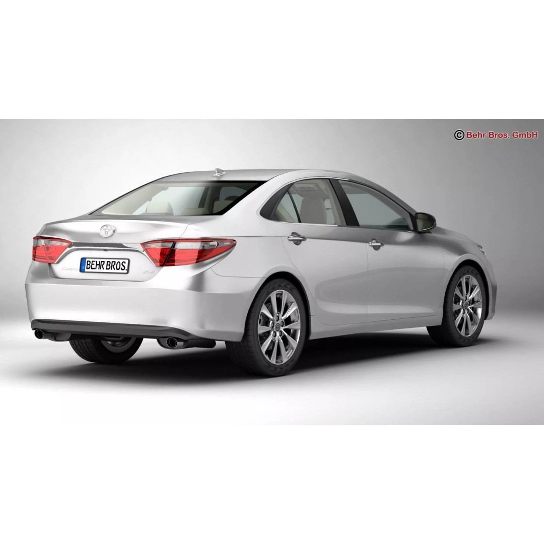 Toyota Camry 2015 3D Model – High Poly Detailed Sedan, FBX/OBJ - View 5