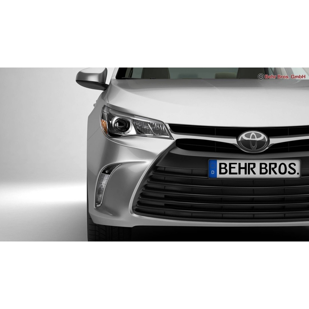 Toyota Camry 2015 3D Model – High Poly Detailed Sedan, FBX/OBJ - View 9