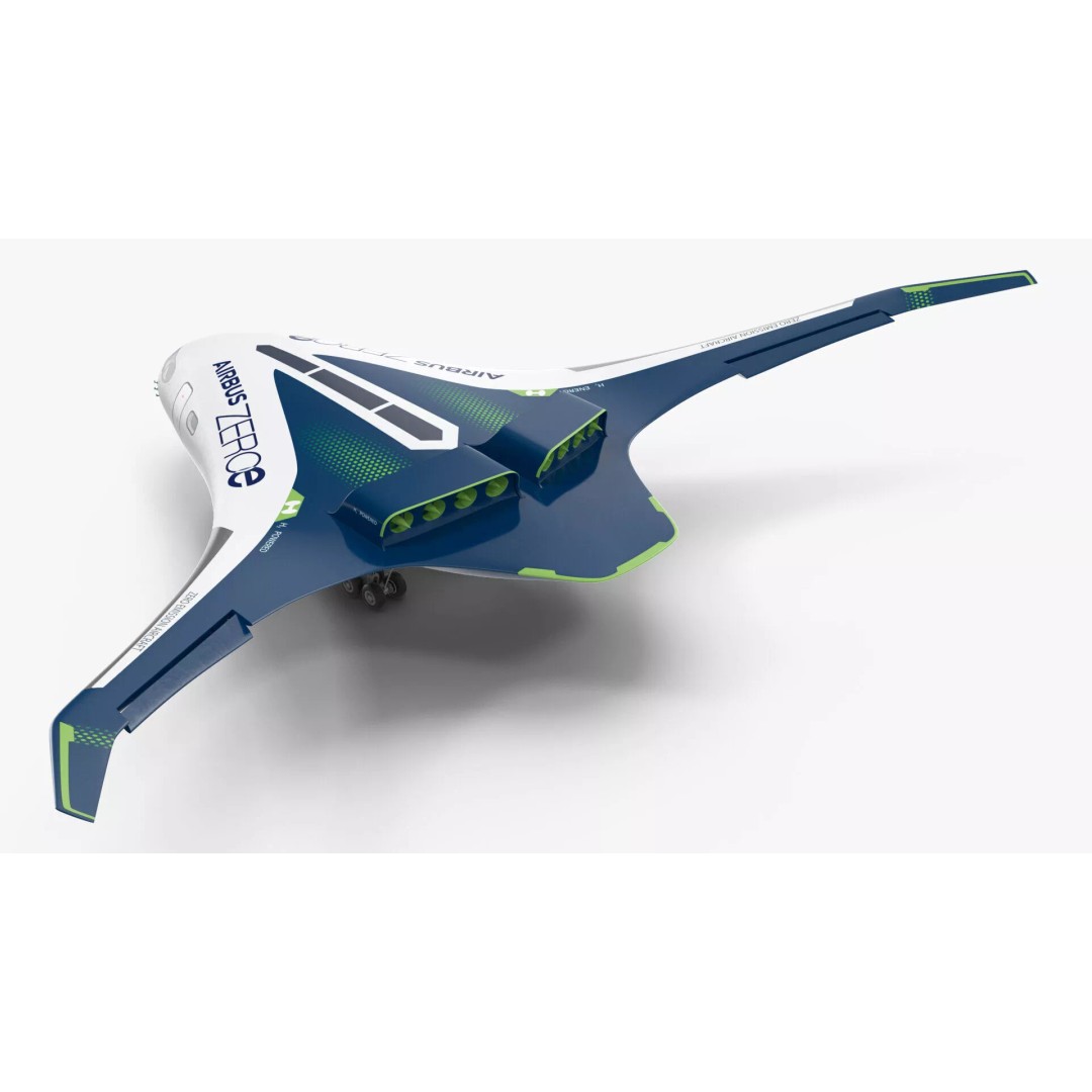 Airbus ZEROe Blended-Wing Body 3D Model – Rigged for Maya, PBR Textures - View 26