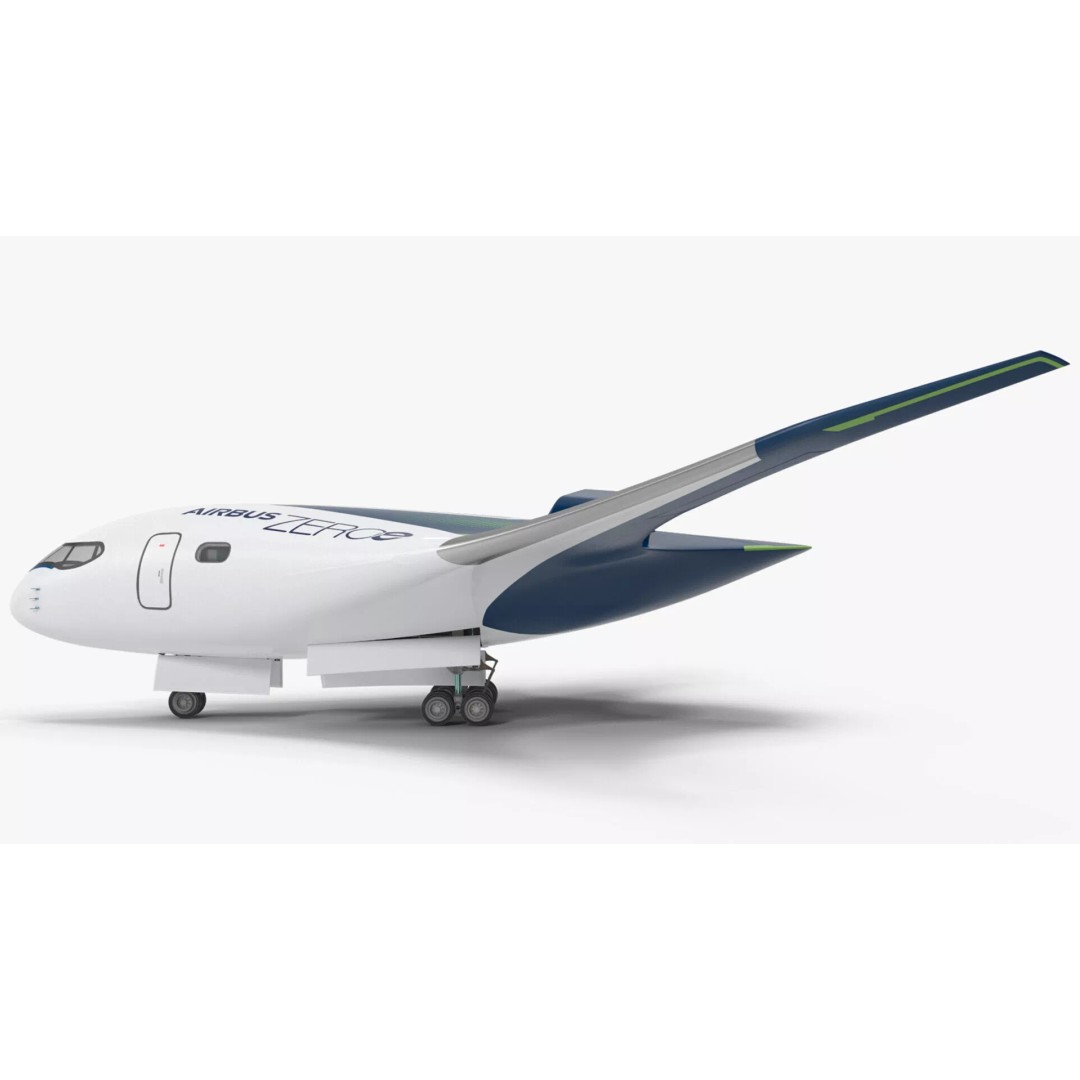 Airbus ZEROe Blended-Wing Body 3D Model – Rigged for Maya, PBR Textures - View 28