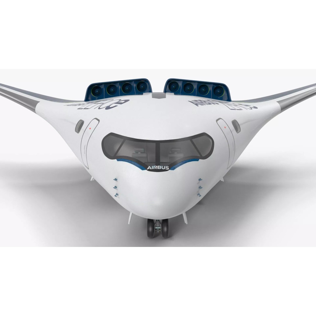 Airbus ZEROe Blended-Wing Body 3D Model – Rigged for Maya, PBR Textures - View 35