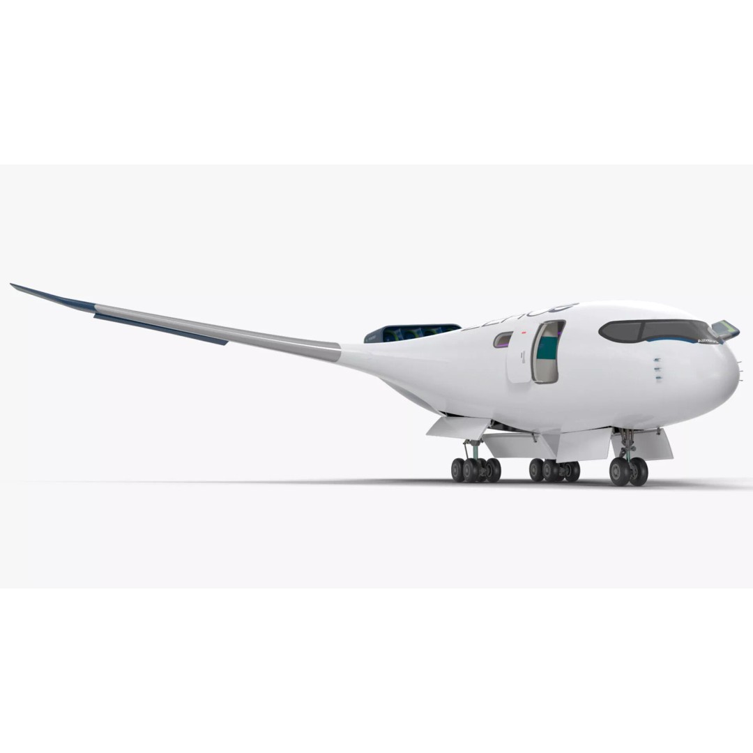 Airbus ZEROe Blended-Wing Body 3D Model – Rigged for Maya, PBR Textures - View 5