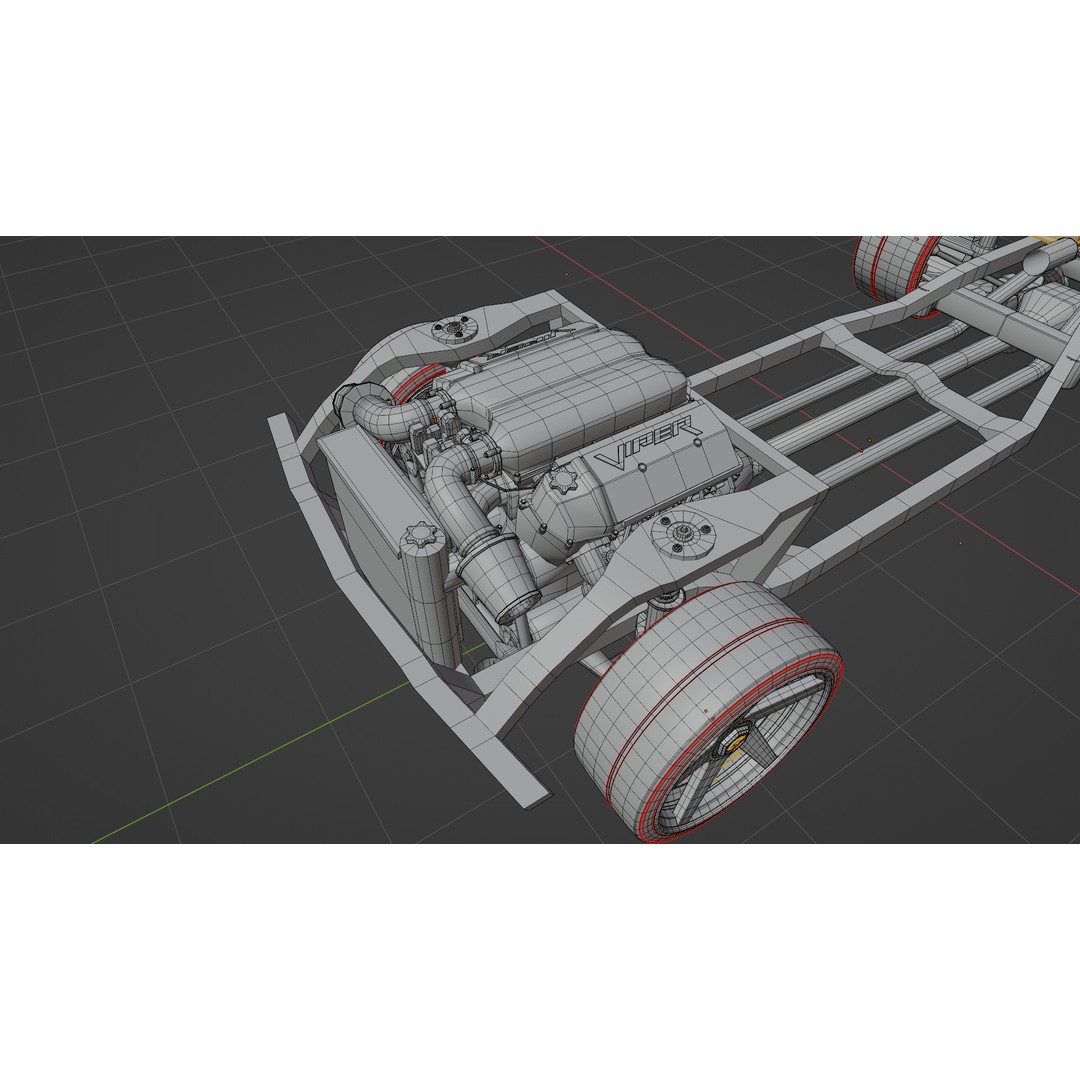 Chevrolet Chevelle SS 1967 3D Model – Low Poly Game Asset, Blender, FBX - View 19