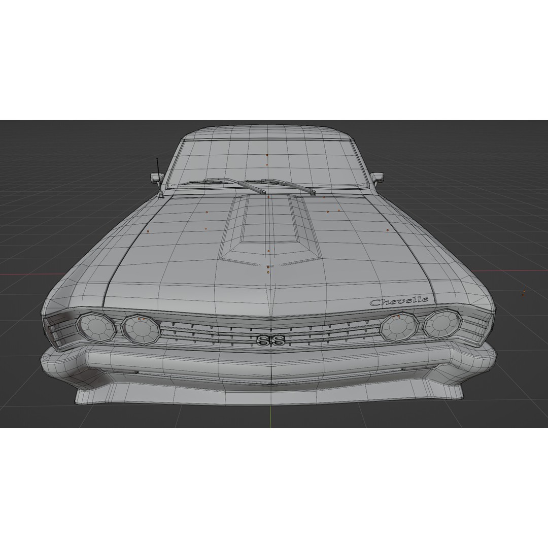 Chevrolet Chevelle SS 1967 3D Model – Low Poly Game Asset, Blender, FBX - View 23