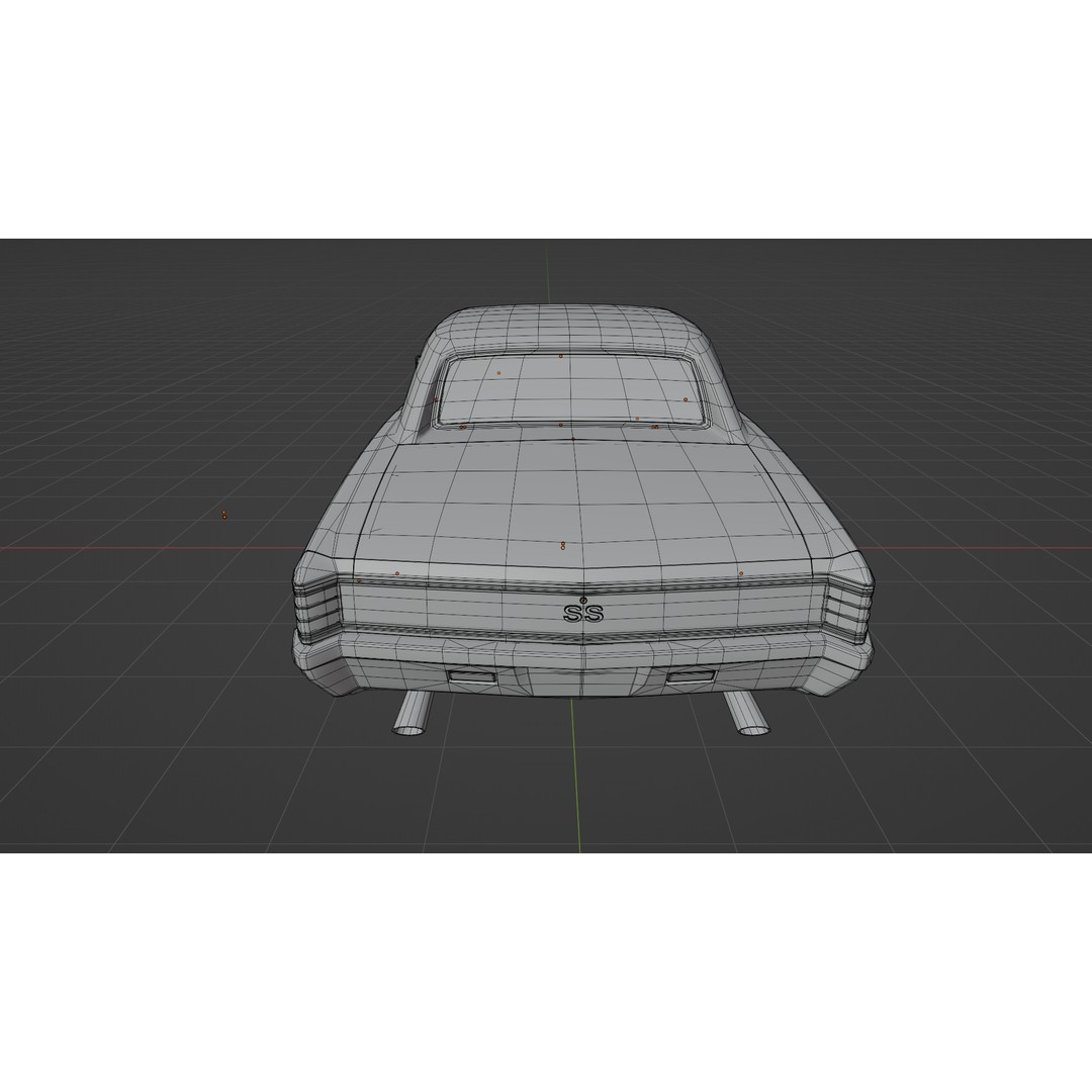 Chevrolet Chevelle SS 1967 3D Model – Low Poly Game Asset, Blender, FBX - View 25