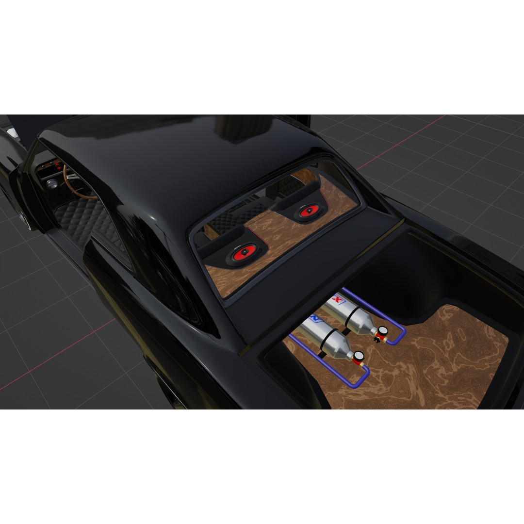 Chevrolet Chevelle SS 1967 3D Model – Low Poly Game Asset, Blender, FBX - View 39