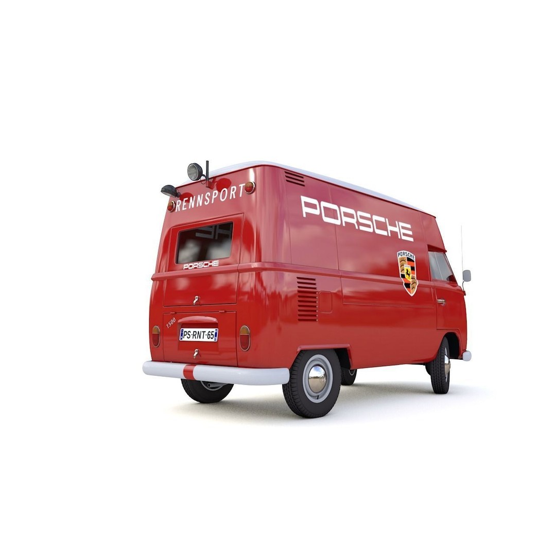 Volkswagen T1 Rennsport Porsche 1965 3D Model – Low Poly Game Asset, FBX, OBJ - View 4
