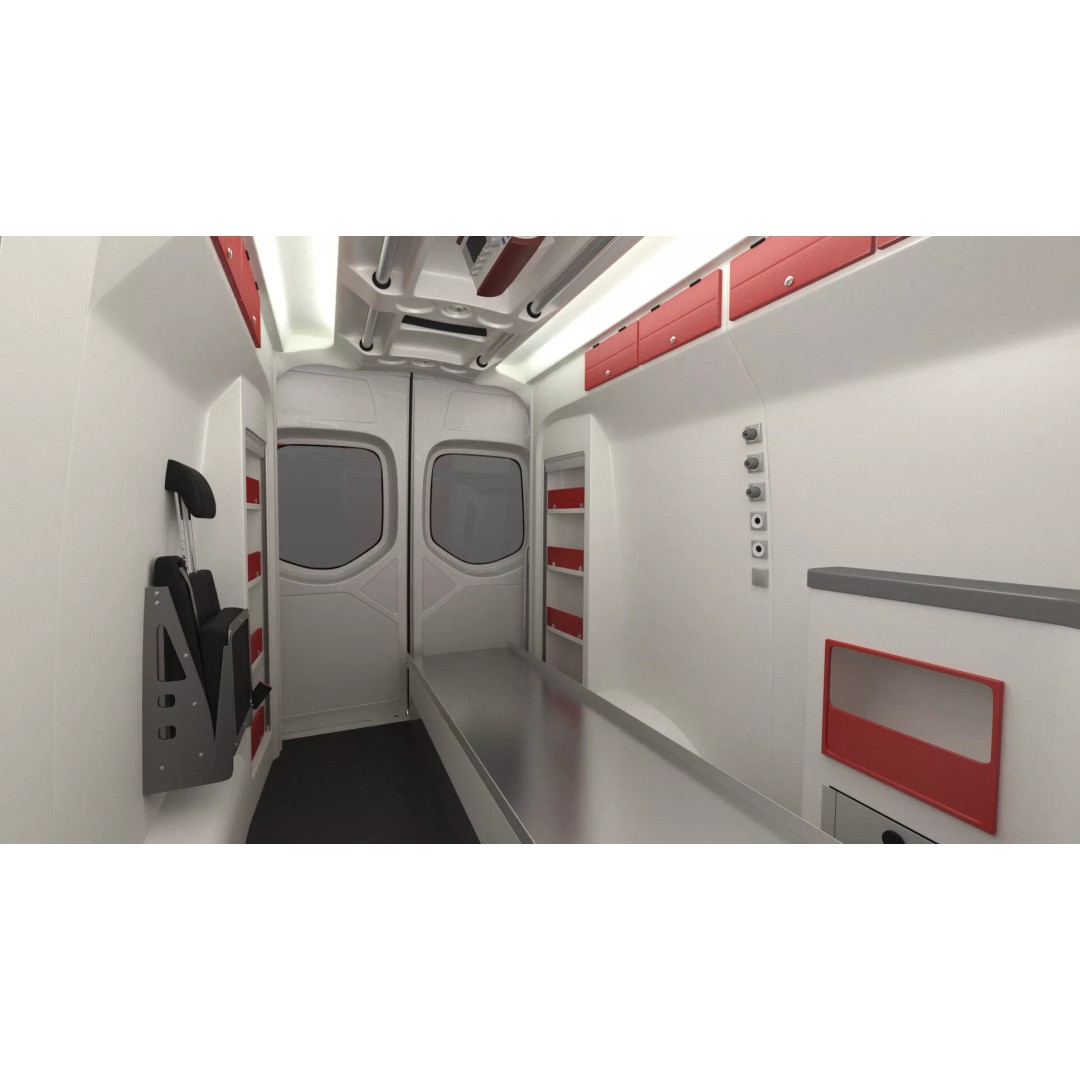 Paramedic Ambulance 3D Model – Rigged High-Quality Vehicle Asset - View 10