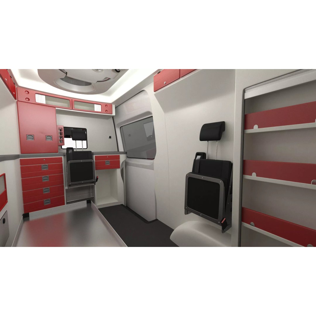 Paramedic Ambulance 3D Model – Rigged High-Quality Vehicle Asset - View 11