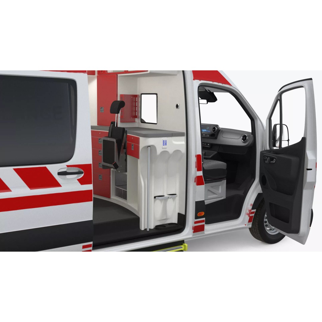 Paramedic Ambulance 3D Model – Rigged High-Quality Vehicle Asset - View 16