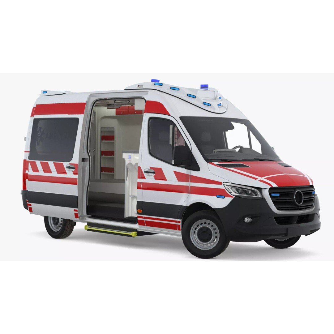 Paramedic Ambulance 3D Model – Rigged High-Quality Vehicle Asset - View 18