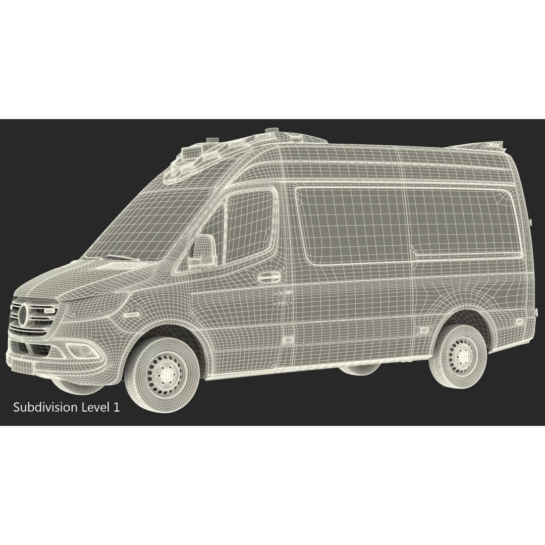 Paramedic Ambulance 3D Model – Rigged High-Quality Vehicle Asset - View 30