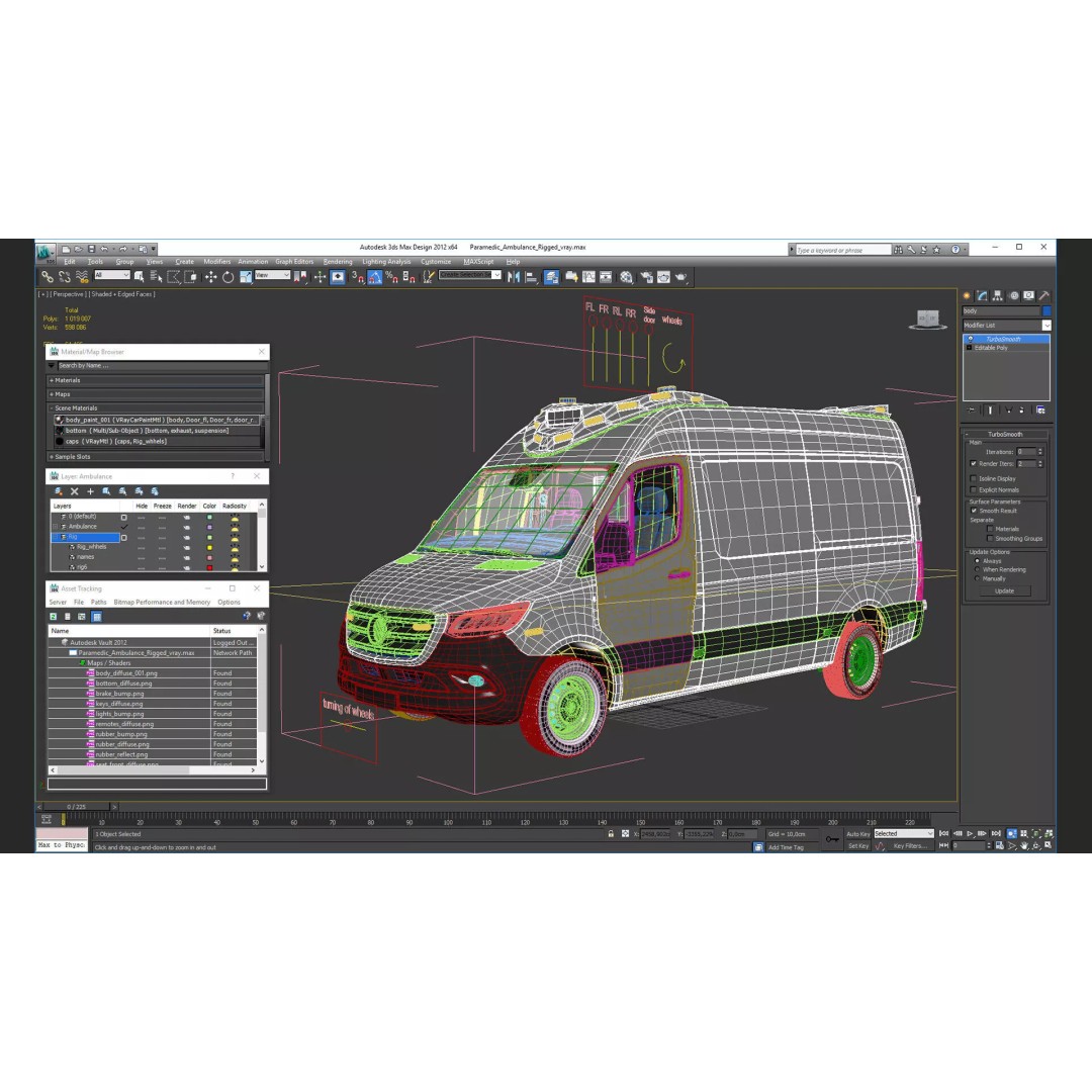 Paramedic Ambulance 3D Model – Rigged High-Quality Vehicle Asset - View 33