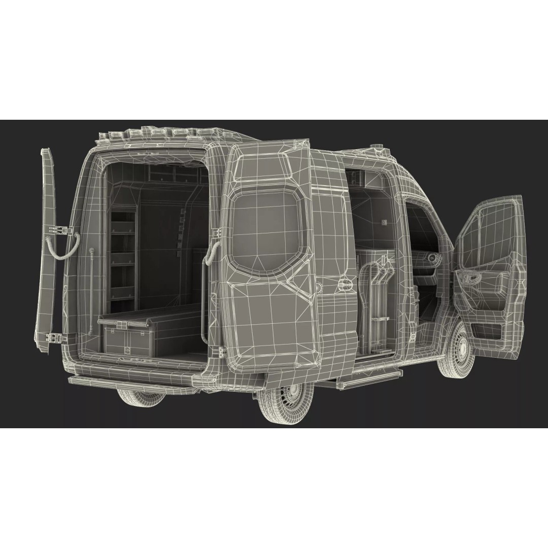 Paramedic Ambulance 3D Model – Rigged High-Quality Vehicle Asset - View 35