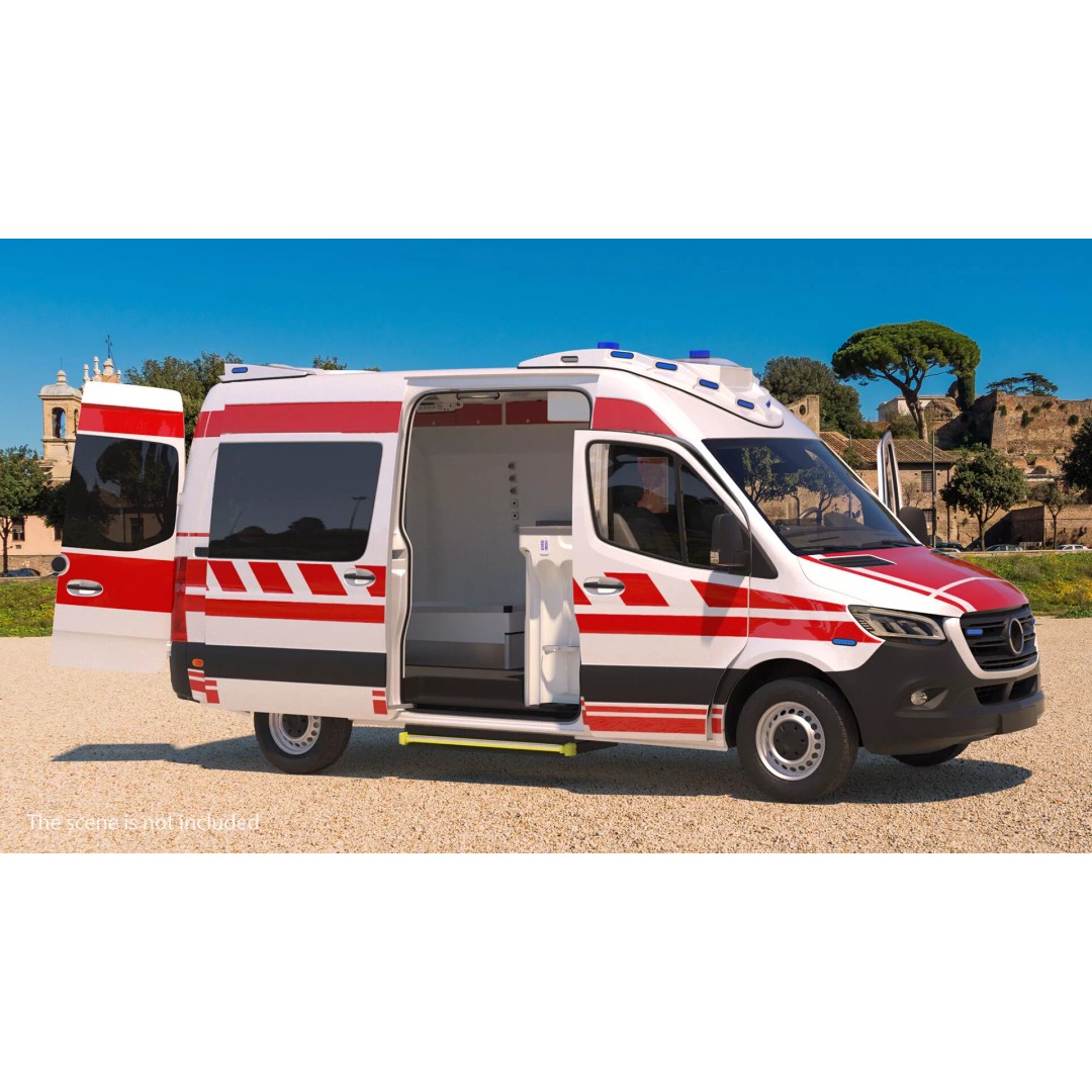 Paramedic Ambulance 3D Model – Rigged High-Quality Vehicle Asset - View 4