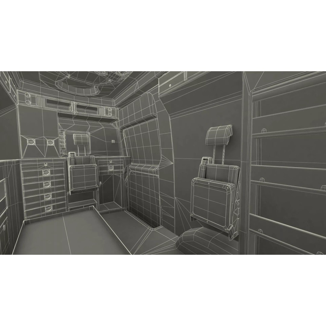 Paramedic Ambulance 3D Model – Rigged High-Quality Vehicle Asset - View 42