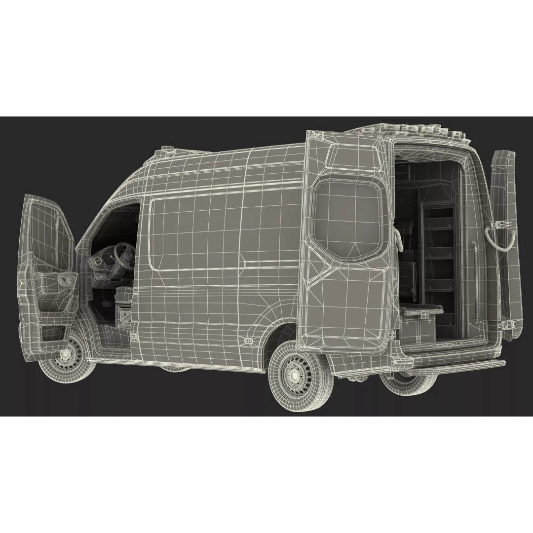 Paramedic Ambulance 3D Model – Rigged High-Quality Vehicle Asset - View 43