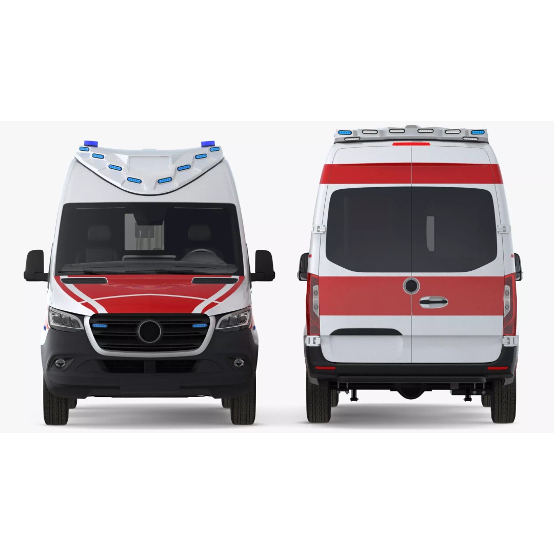 Paramedic Ambulance 3D Model – Rigged High-Quality Vehicle Asset - View 6