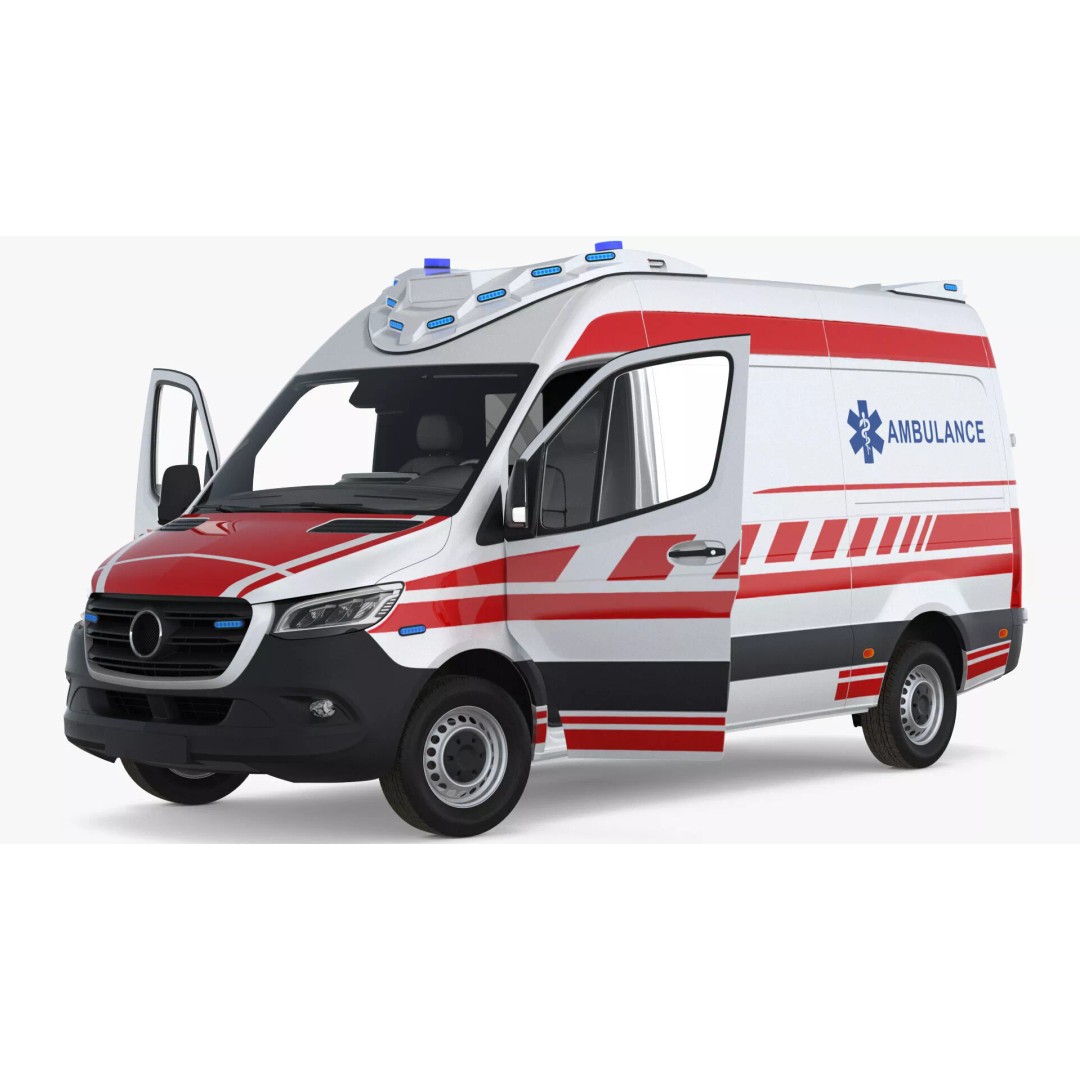 Paramedic Ambulance 3D Model – Rigged High-Quality Vehicle Asset - View 7