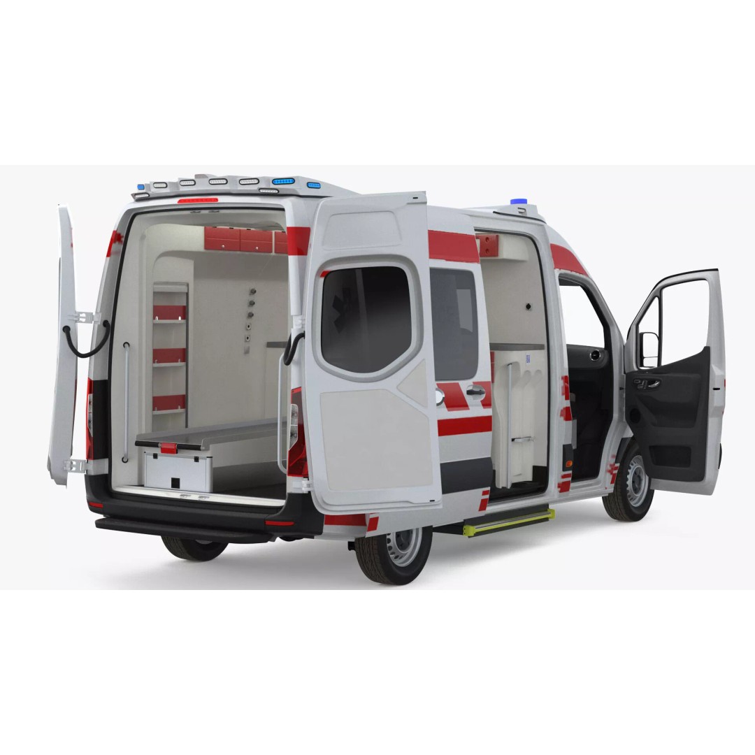 Paramedic Ambulance 3D Model – Rigged High-Quality Vehicle Asset - View 8