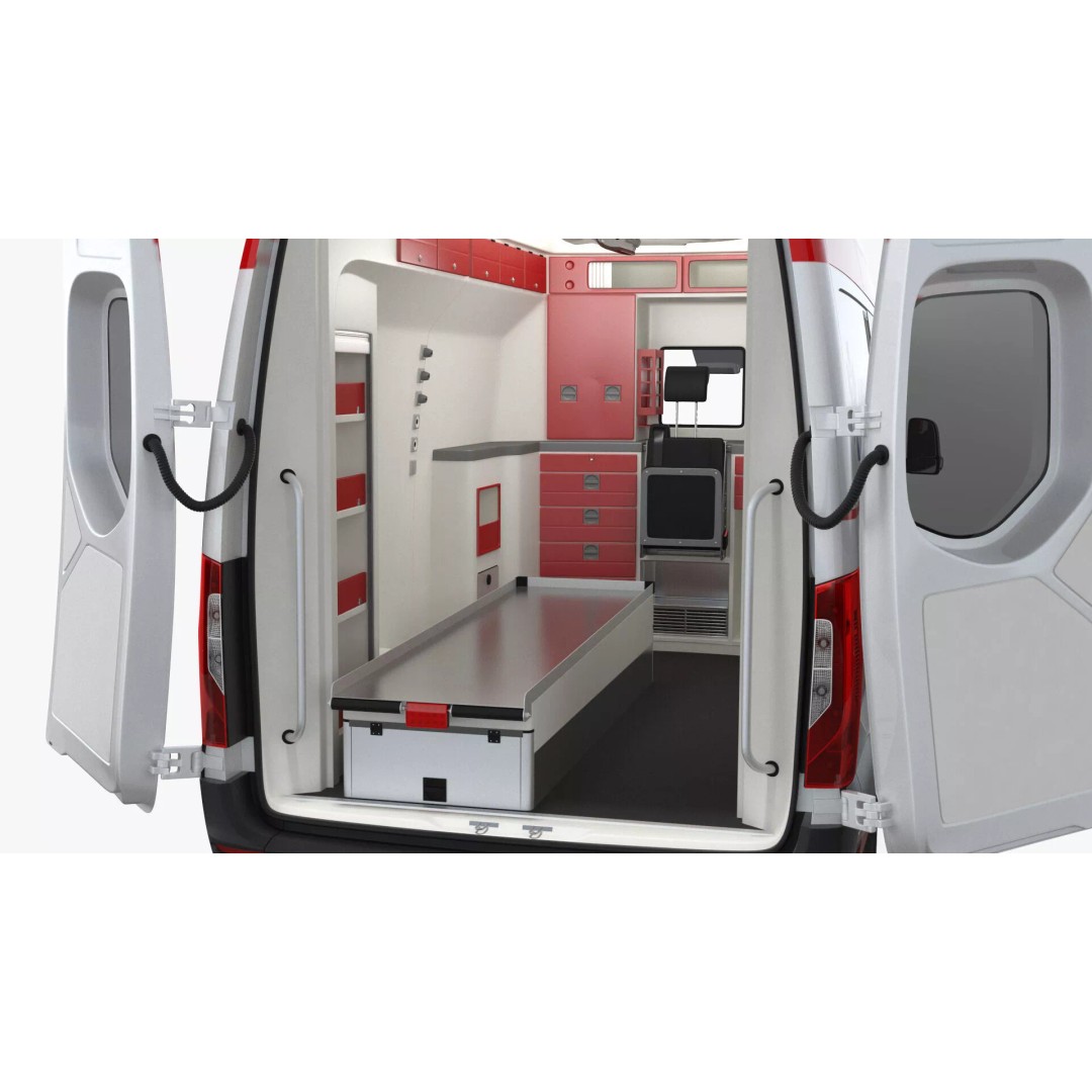 Paramedic Ambulance 3D Model – Rigged High-Quality Vehicle Asset - View 9