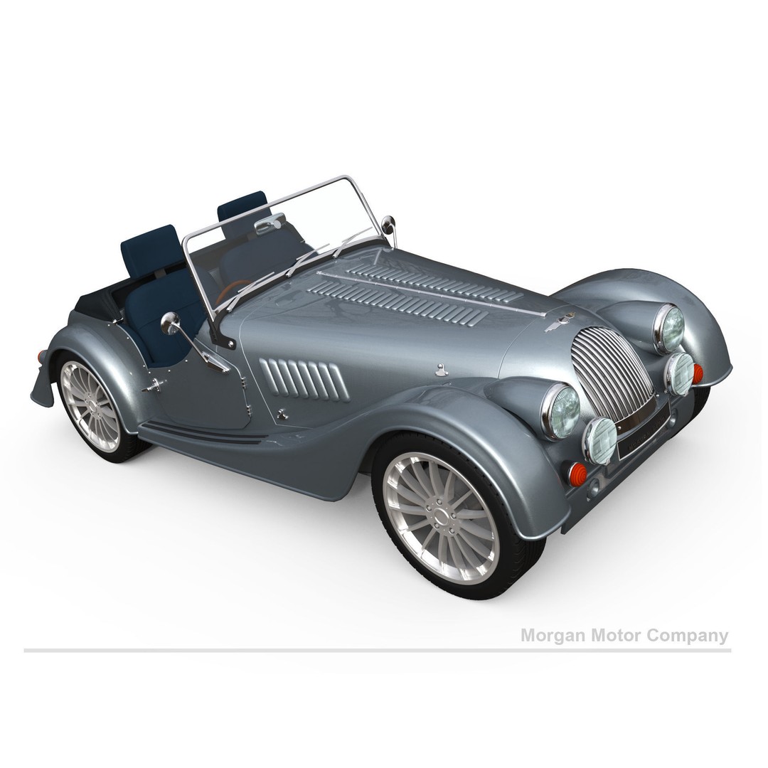 Morgan Motor Company 3D Model – Luxury Sports Car, FBX, OBJ, Rigged - View 5
