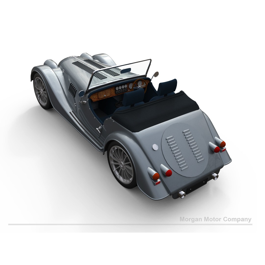 Morgan Motor Company 3D Model – Luxury Sports Car, FBX, OBJ, Rigged - View 7
