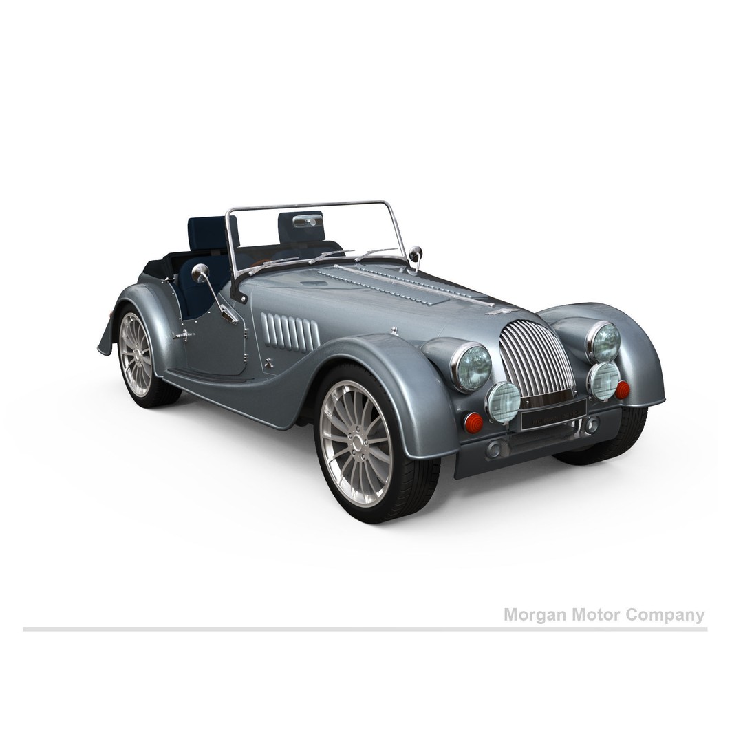 Morgan Motor Company 3D Model – Luxury Sports Car, FBX, OBJ, Rigged - View 8