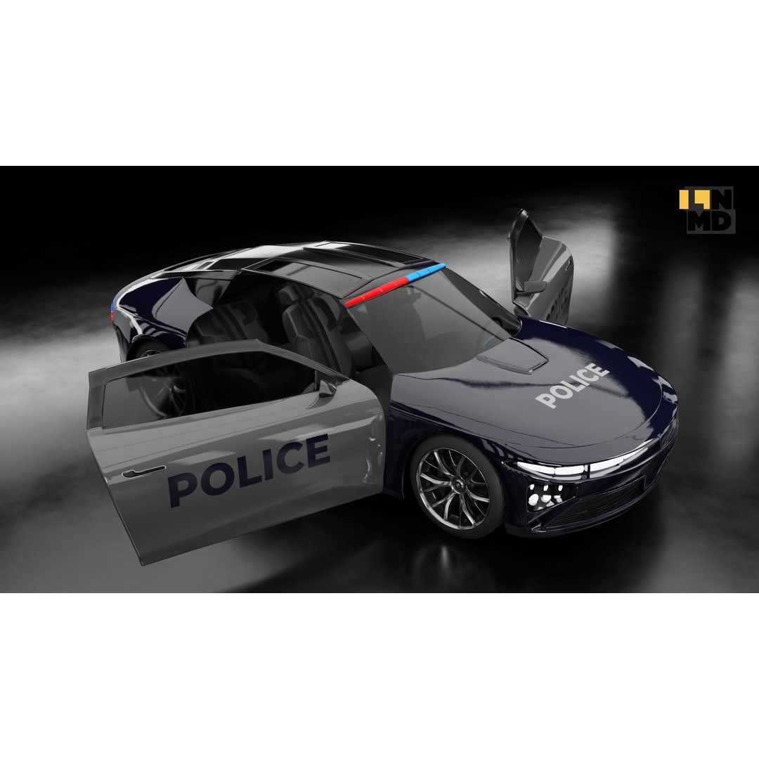 Futuristic Concept Car 3D Model – High Poly Game Asset, FBX & OBJ - View 16