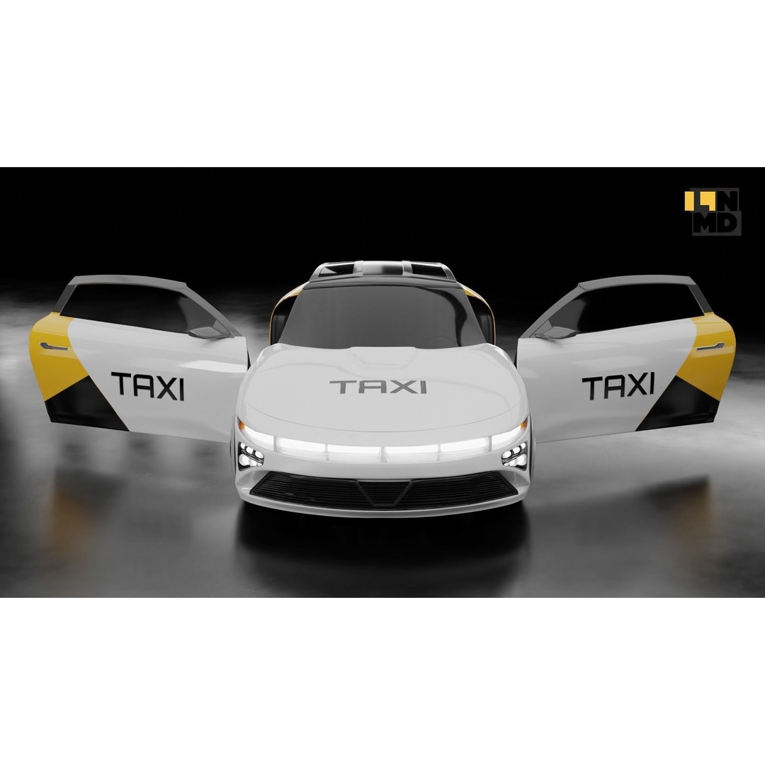 Futuristic Concept Car 3D Model – High Poly Game Asset, FBX & OBJ - View 21