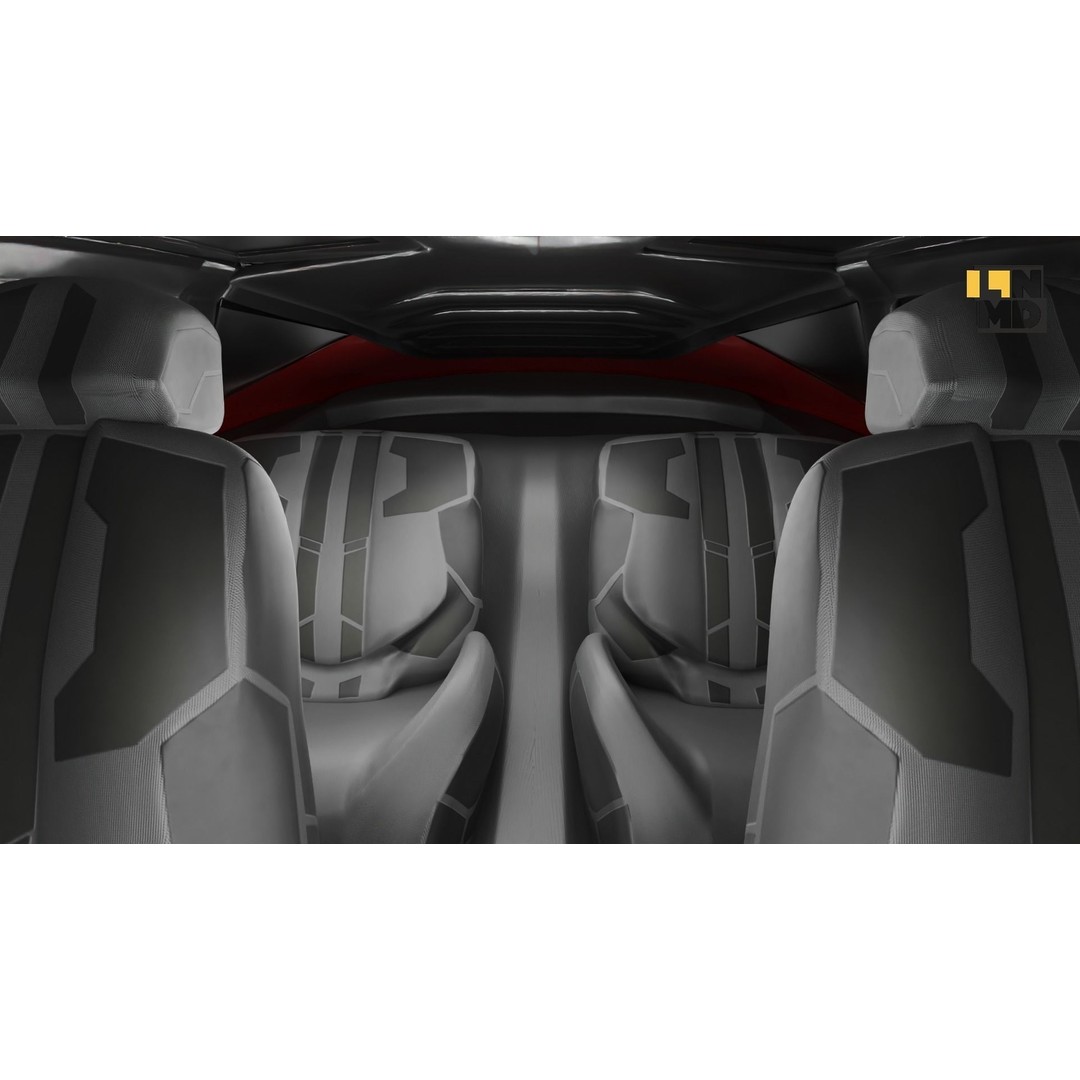 Futuristic Concept Car 3D Model – High Poly Game Asset, FBX & OBJ - View 28